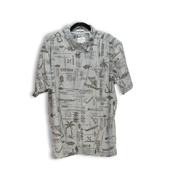 Quicksilver Waterman XXL Gray Comfort Fit Button-Down - Picture 1 of 2